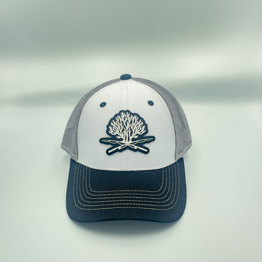 Reef & Rods B & W Trucker Hat